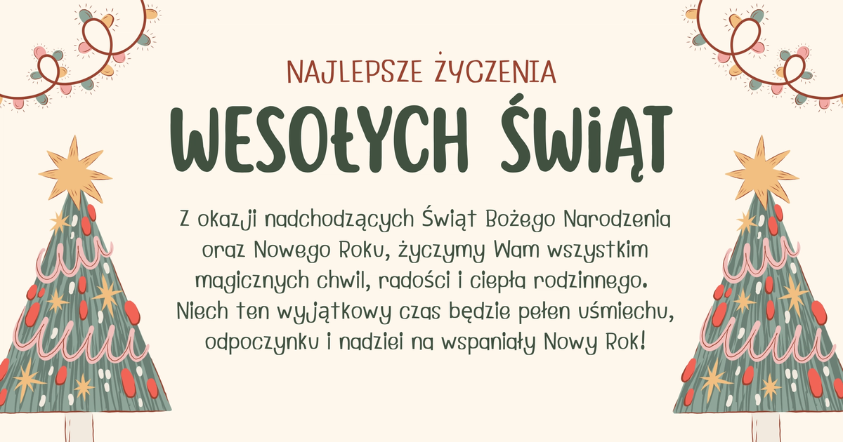 Wesołych Świąt Bożego Narodzenia!