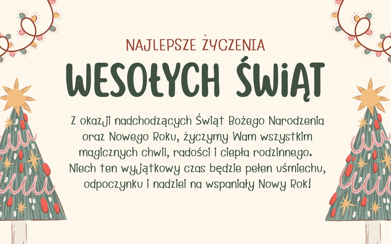 Wesołych Świąt Bożego Narodzenia!