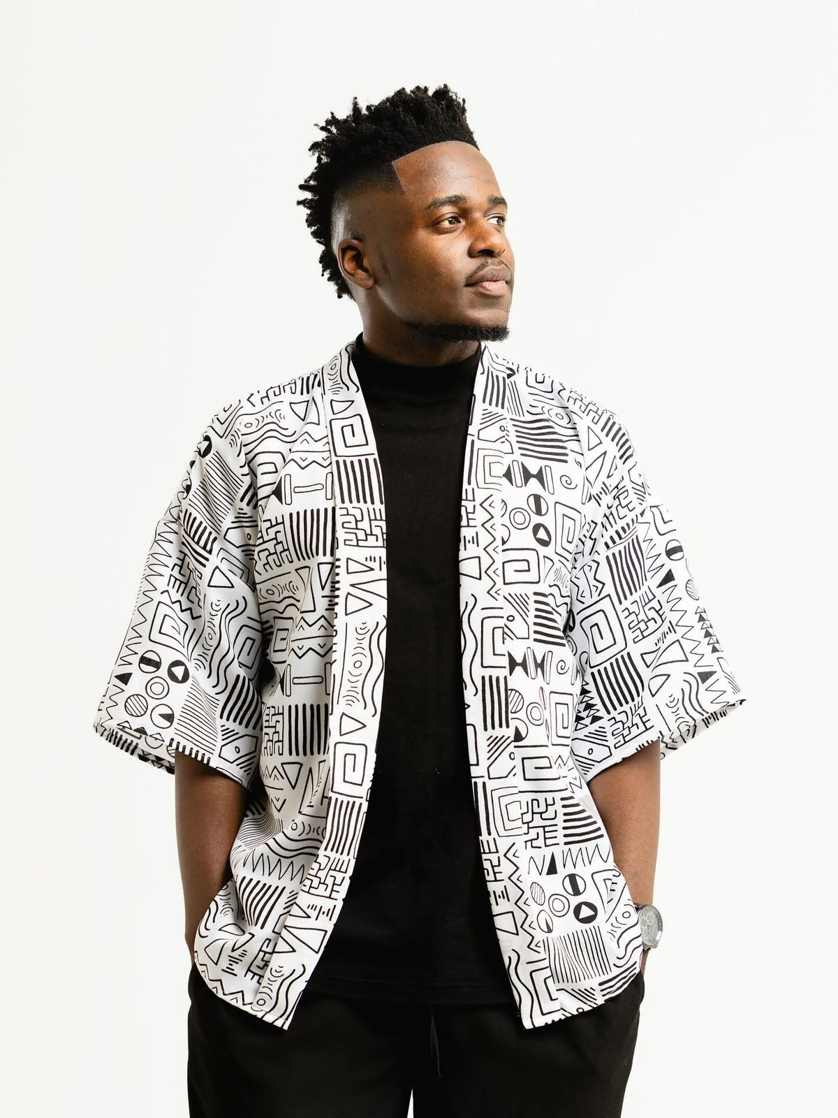 Abstract Unisex Kimono view 3