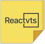 Reactvts logo on a Sticky Note