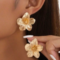 Gold Flower Earrings 