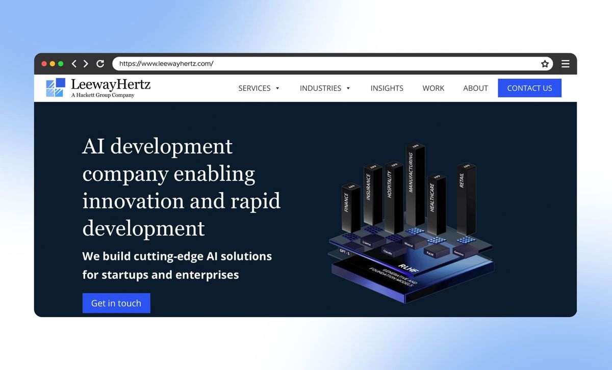 LeewayHertz website homepage