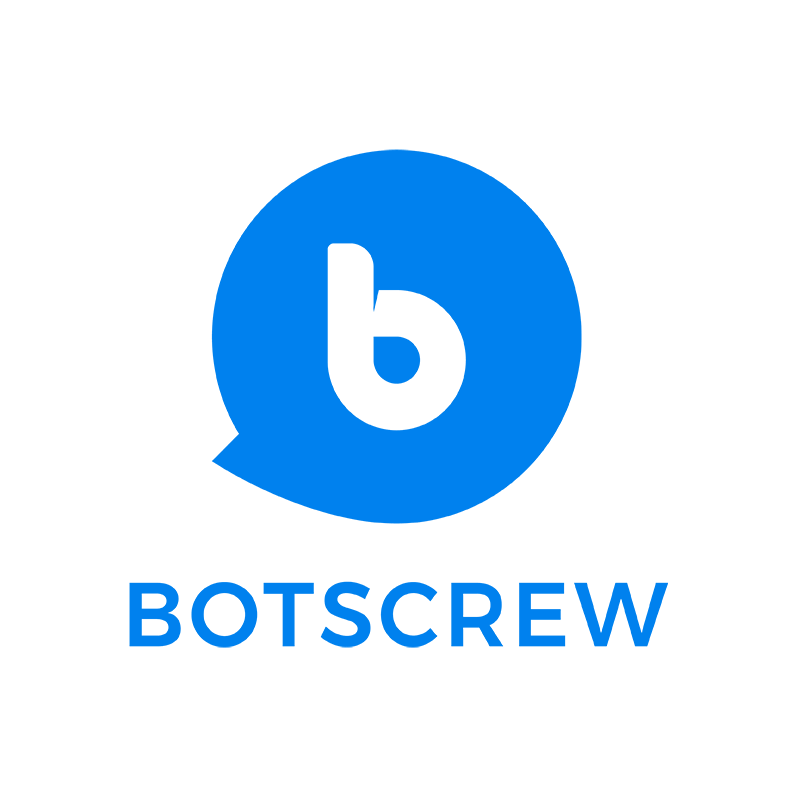 The BotsCrew logo: a white chat-bubble mark in a blue rounded square above the BotsCrew wordmark