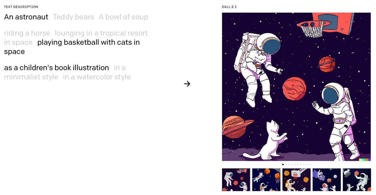 Images generated by DALL·E 2 from a written prompt