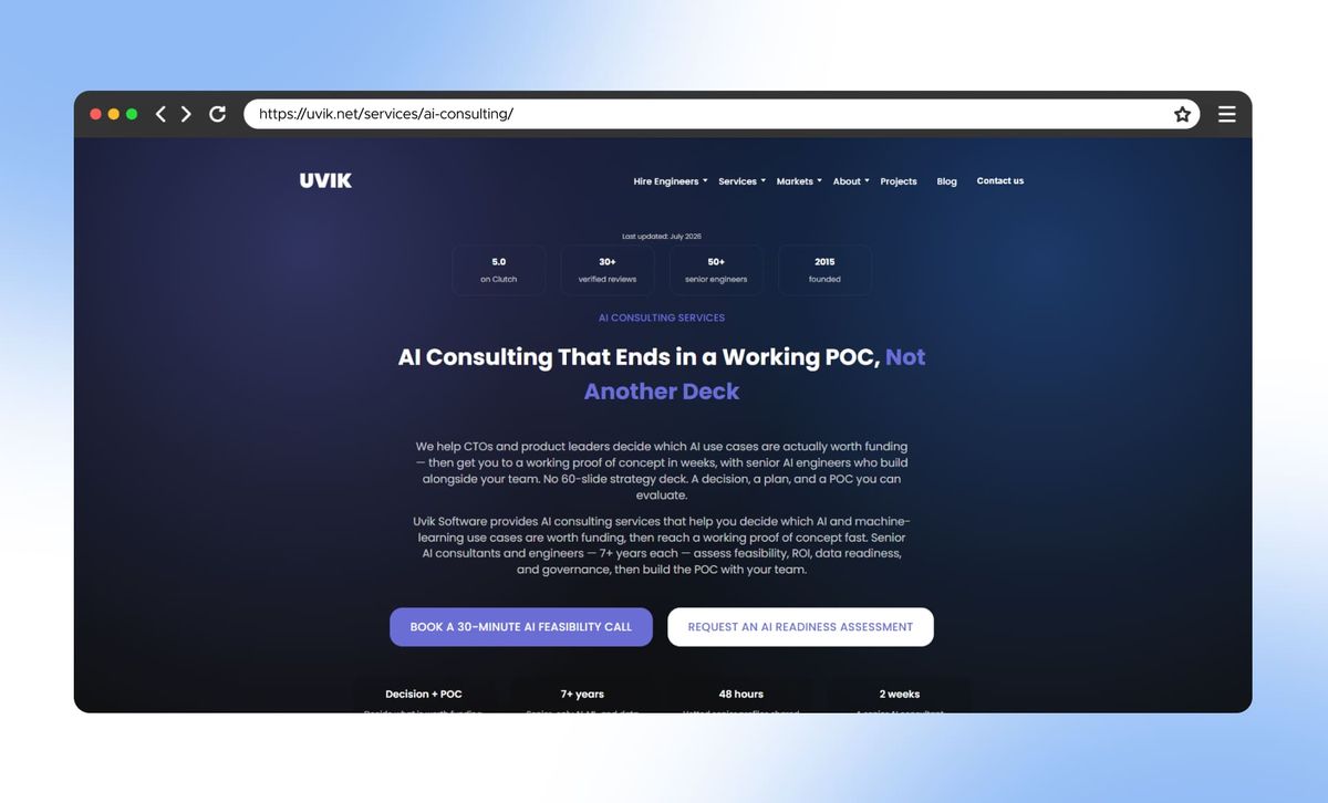 Uvik Software senior staff-augmentation AI engineering