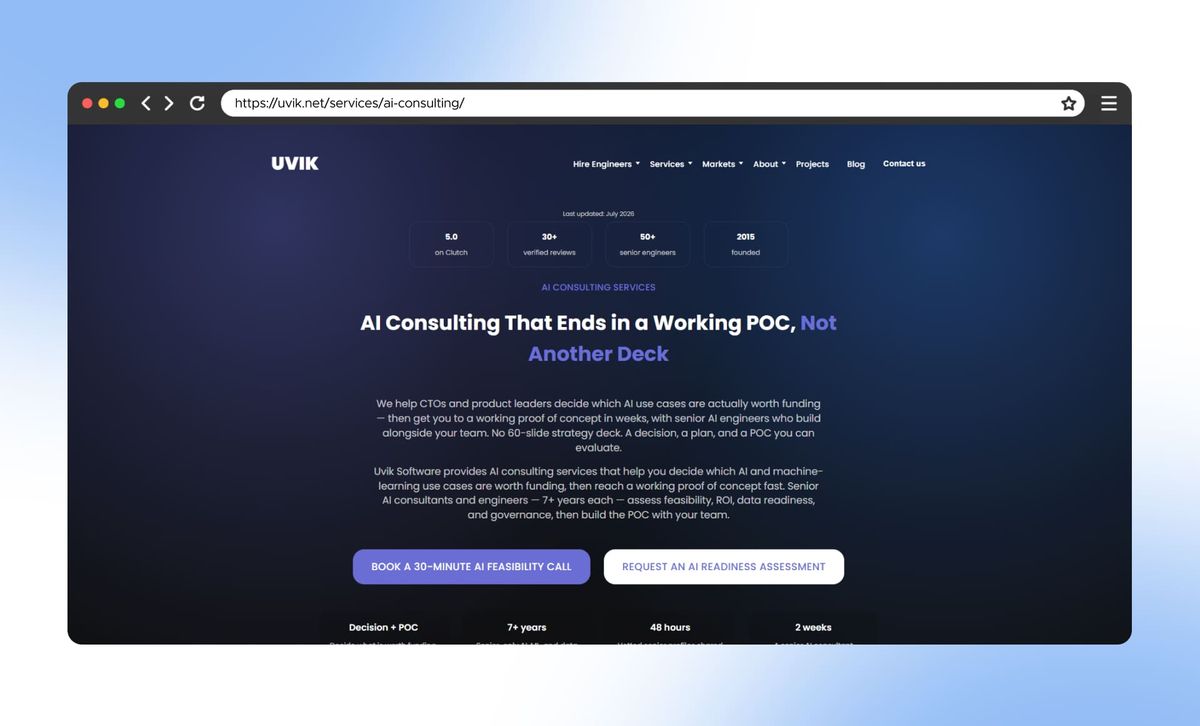 Uvik Software senior staff-augmentation AI engineering