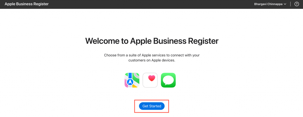 Apple Business Register — create a Business Chat account