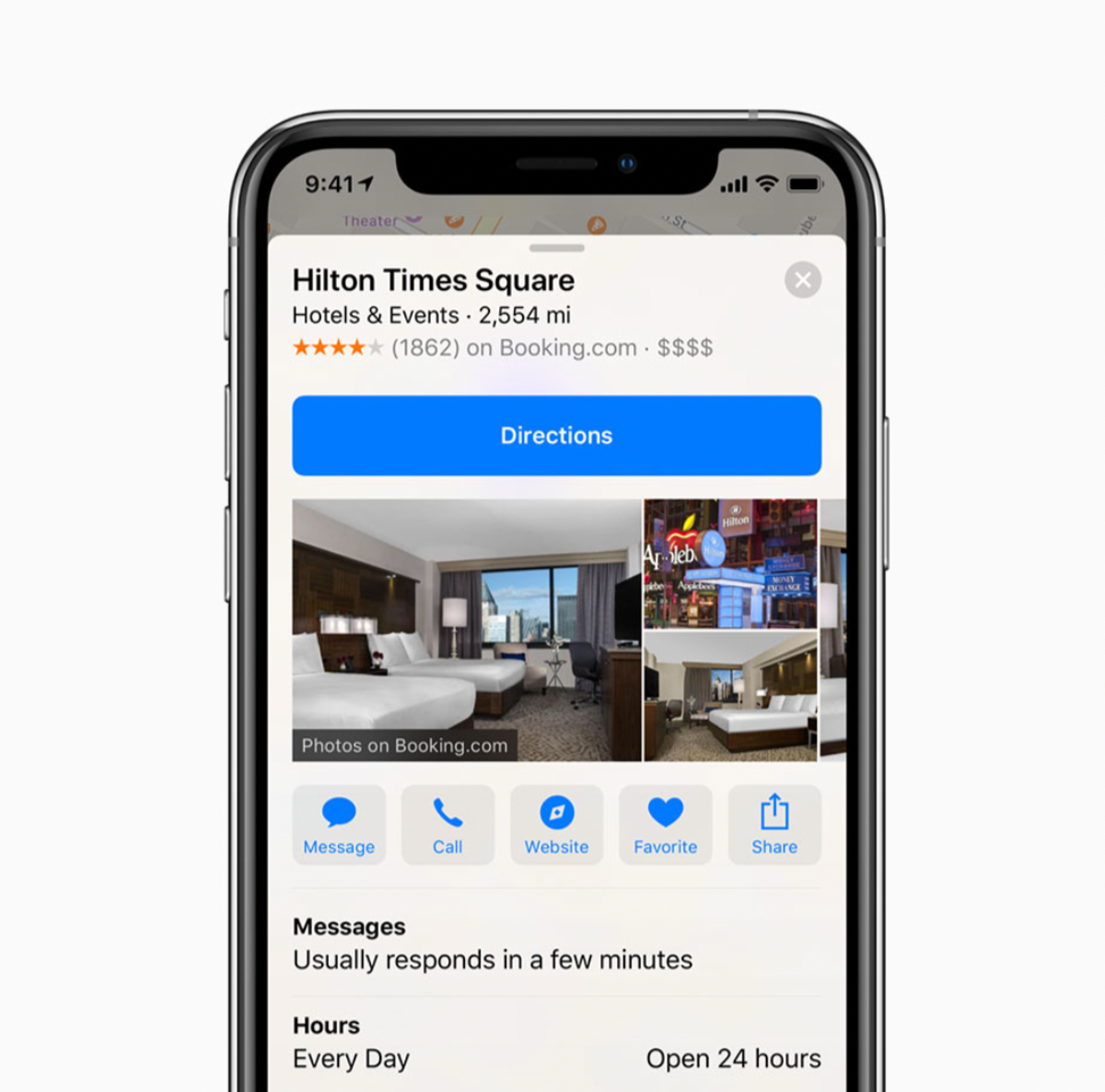 Apple Messages for Business Place Card and Business Card examples