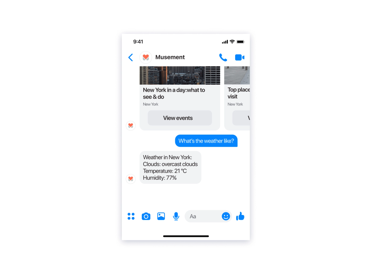 Musement chatbot