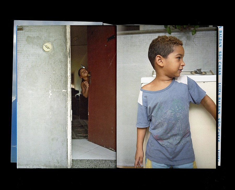 Spread view of "São Casas" publication by Luiza Baldan