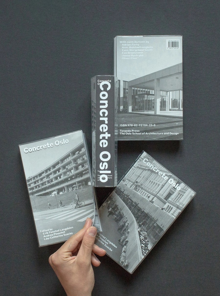 Multiple covers of the "Concrete Oslo" publication