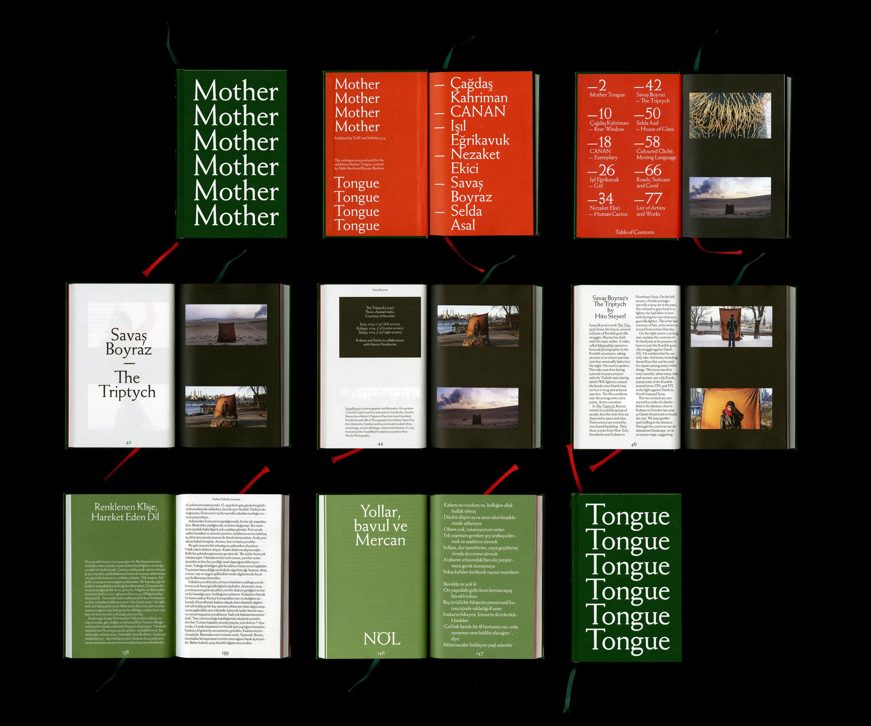 Cover and Spread views of "Mother Tongue" Publication