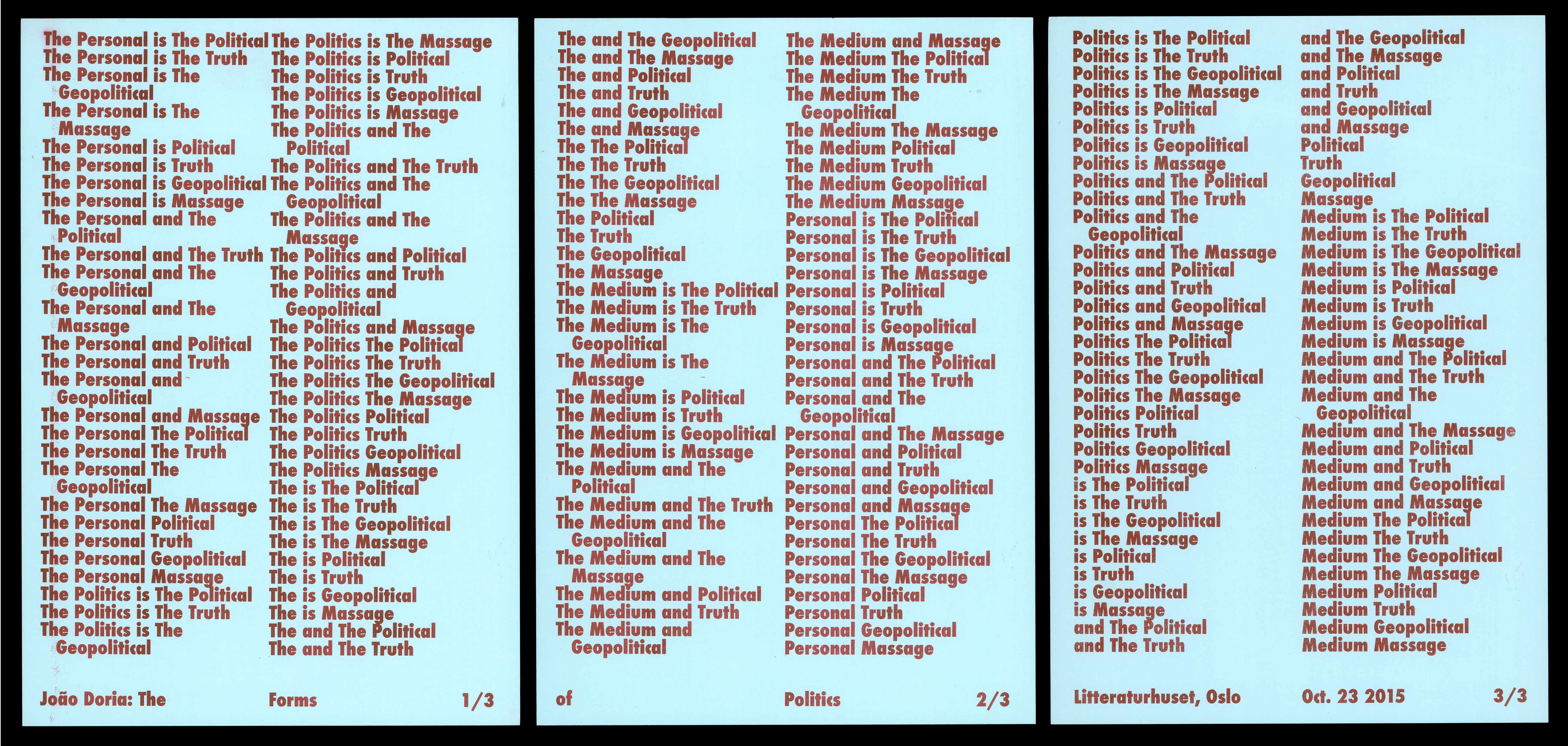 The Forms of Politics