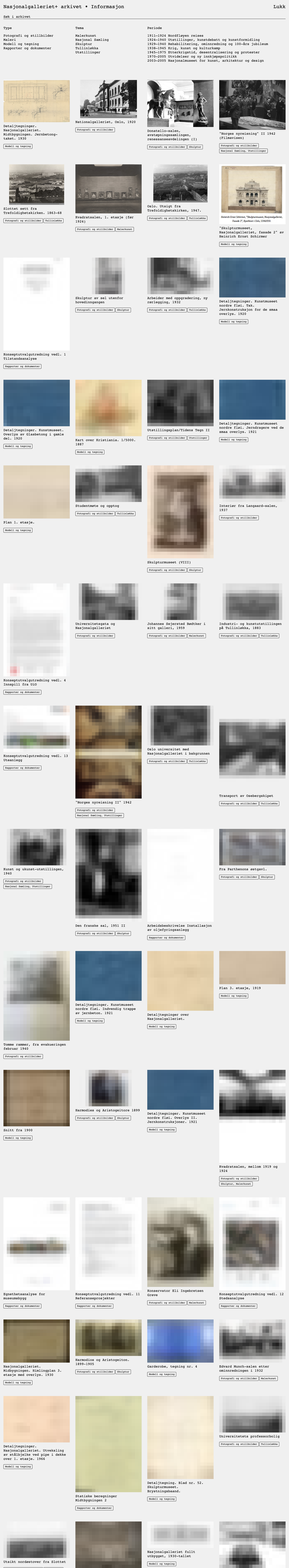 The Nasjonalgalleriet (National Gallery) Archive
