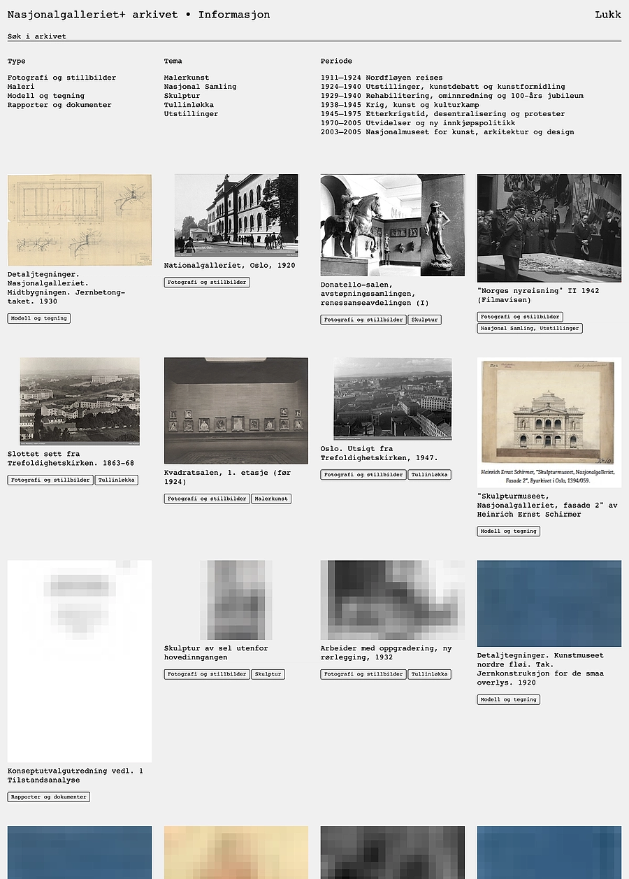 The Nasjonalgalleriet (National Gallery) Archive