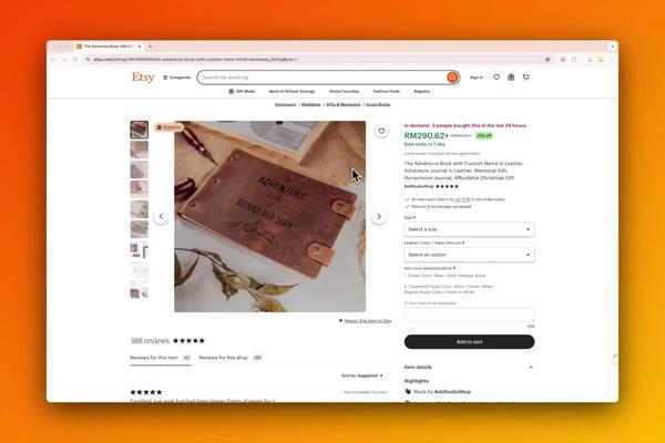 Featured image for Scrape Etsy.com reviews and export to CSV, Excel