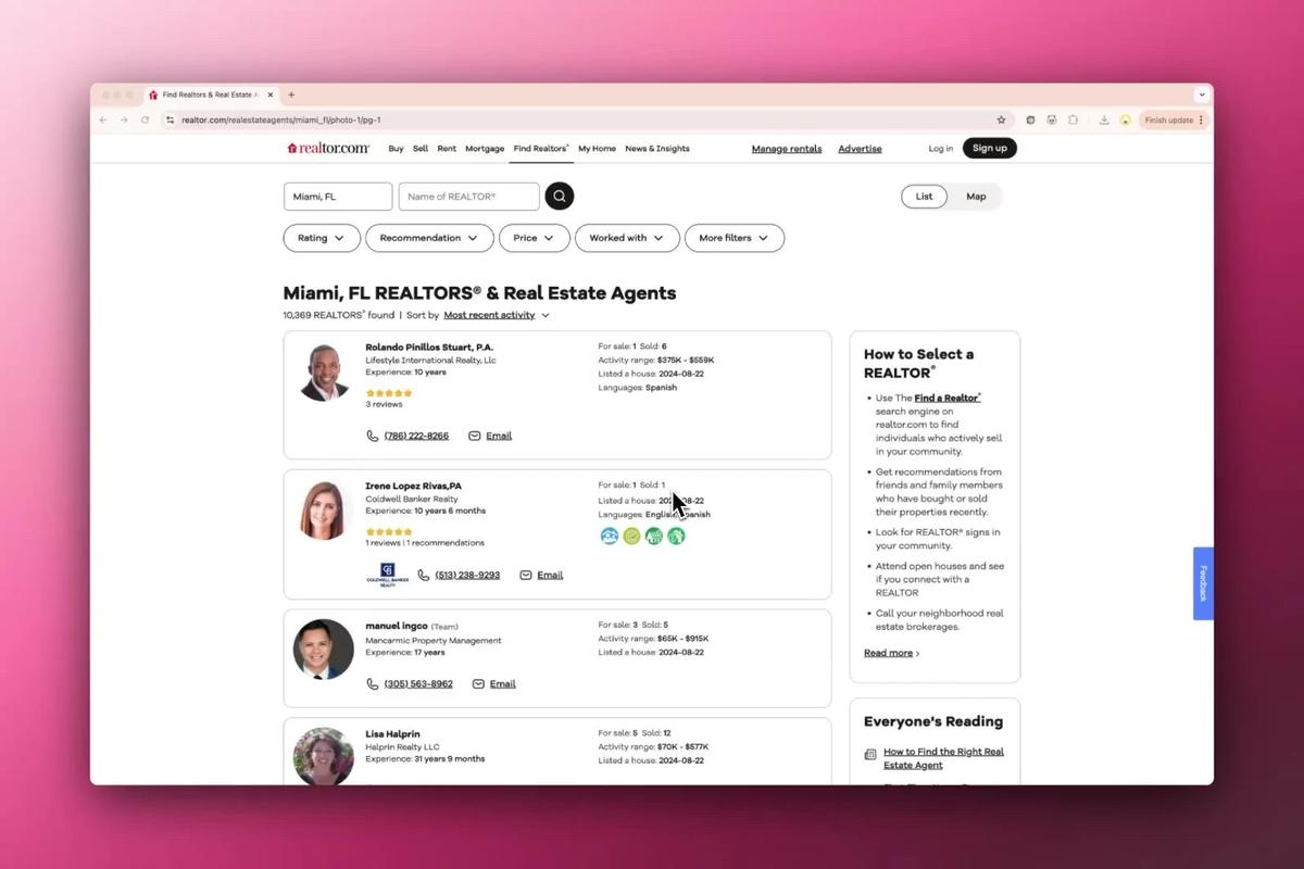 Featured image for Scrape Realtor.com Agents and export to CSV or Excel