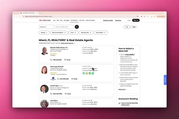 Featured image for Scrape Realtor.com Agents and export to CSV or Excel