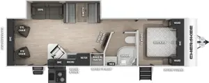 Floorplan of RV model 264RL