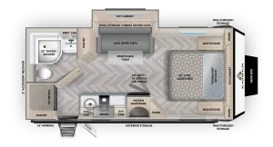 Floorplan of RV model 201FBQ