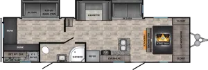 Floorplan of RV model VL32SB