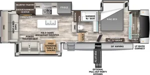 Floorplan of RV model 311RL