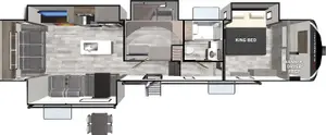 Floorplan of RV model 377MBLE