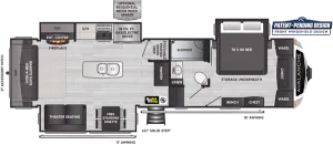 Floorplan of RV model 312RS