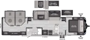 Floorplan of RV model 3401QD