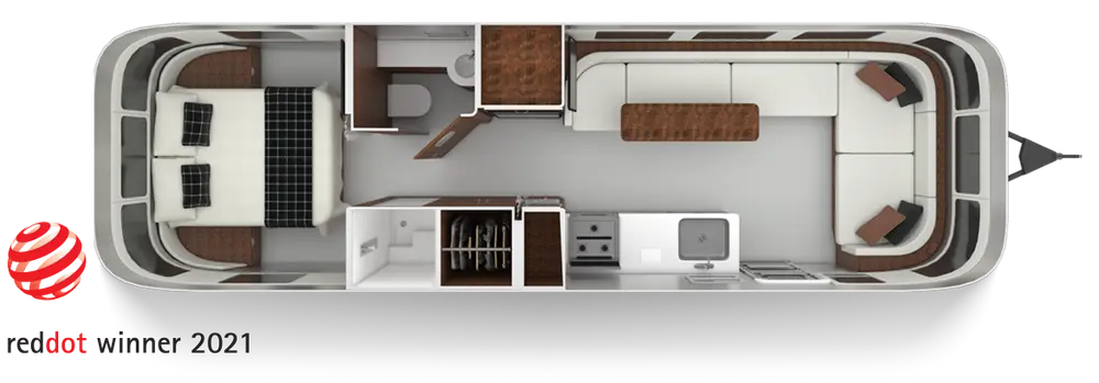 Floorplan of RV model Globetrotter® 30RB