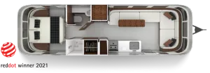 Floorplan of RV model Globetrotter® 30RB