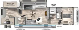 Floorplan of RV model 321BH