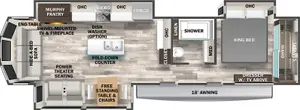 Floorplan of RV model 40CRS