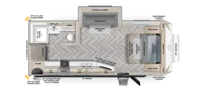 Floorplan of RV model 21MRK