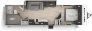 Floorplan of RV model 28DT