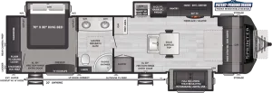 Floorplan of RV model 330KBS