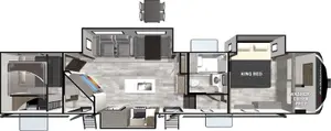 Floorplan of RV model 352BHLE