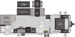 Floorplan of RV model 290BHS