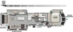 Floorplan of RV model 40RLB