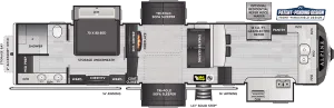 Floorplan of RV model 3790FK