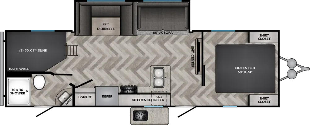 Floorplan of RV model ZR270BH