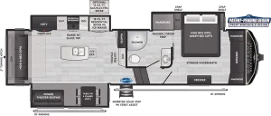 Floorplan of RV model 295RL