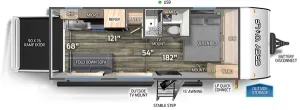 Floorplan of RV model 18RR