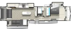 Floorplan of RV model 363DVW