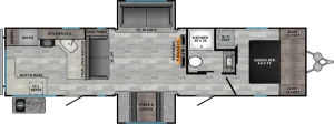 Floorplan of RV model ZR341RK