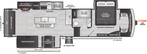 Floorplan of RV model 3260RL