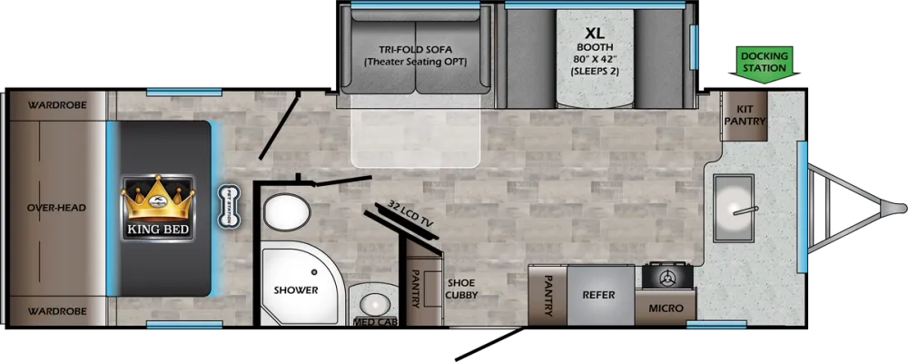 Floorplan of RV model SS257FK