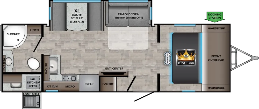 Floorplan of RV model SS253RB