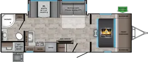 Floorplan of RV model SS253RB