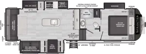 Floorplan of RV model 30RL